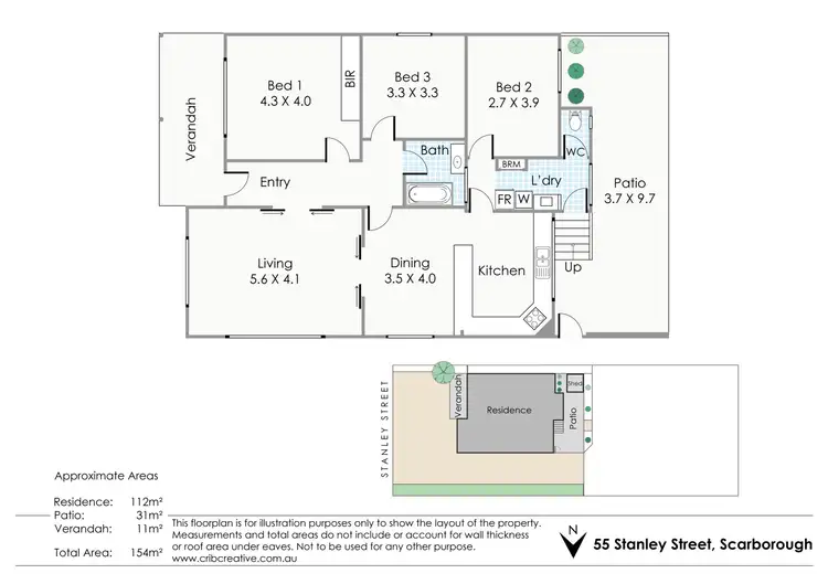 Floorplan of Homely house listing, 55 Stanley Street, Scarborough WA 6019