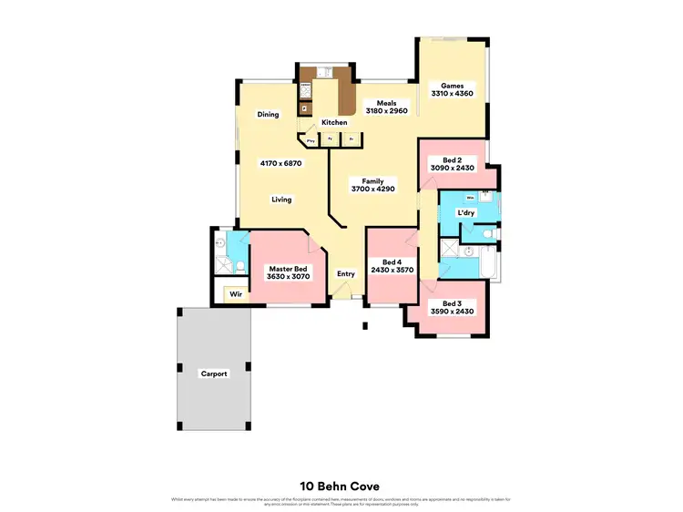 Floorplan of Homely house listing, 10 Behn Cove, Woodvale WA 6026
