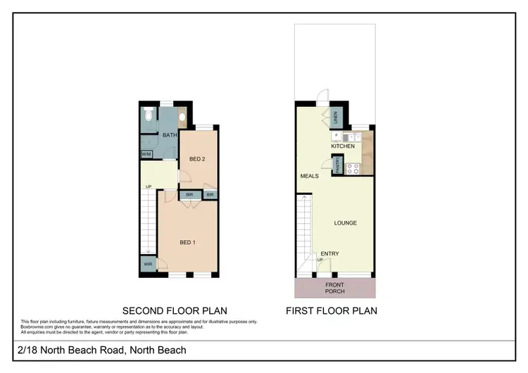 Floorplan of Homely townhouse listing, 2/18 North Beach Road, North Beach WA 6020