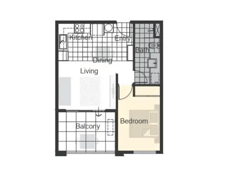 Floorplan of Homely apartment listing, 302/17 Pattie Street, Cannington WA 6107