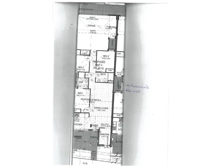 Floorplan of Homely unit listing, 4/110 Piazza Link, Alkimos WA 6038