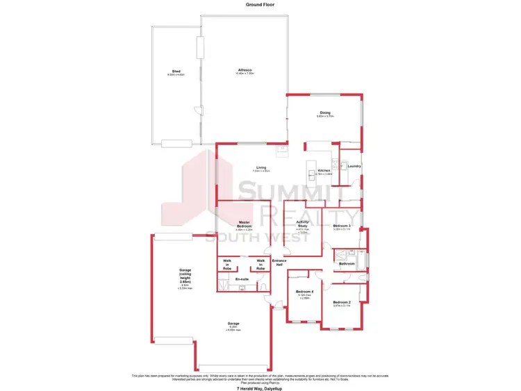 Floorplan of Homely house listing, 7 Herald Way, Dalyellup WA 6230