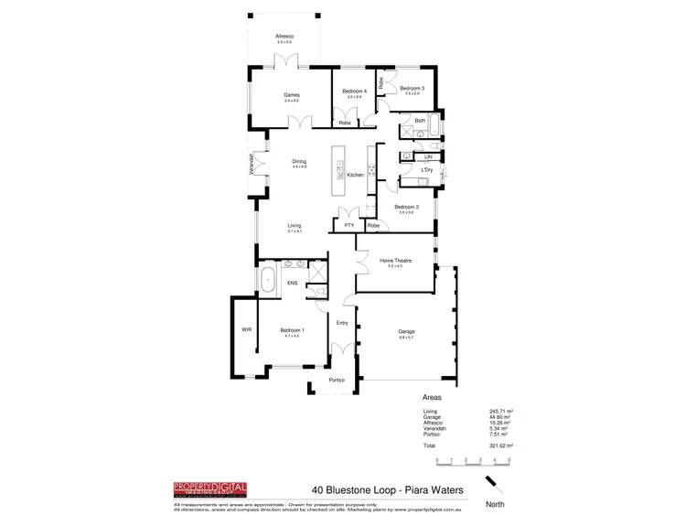 Floorplan of Homely house listing, 40 Bluestone Loop, Piara Waters WA 6112