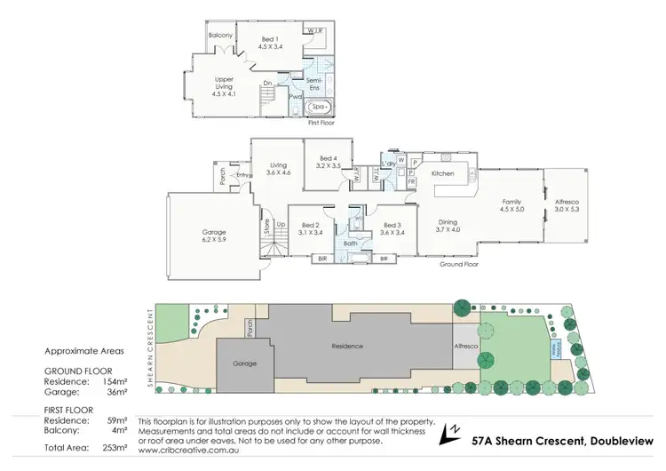 Floorplan of Homely house listing, 57A Shearn Crescent, Doubleview WA 6018