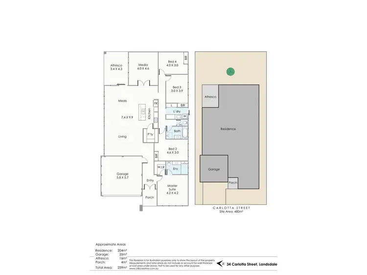 Floorplan of Homely house listing, 34 Carlotta Street, Landsdale WA 6065