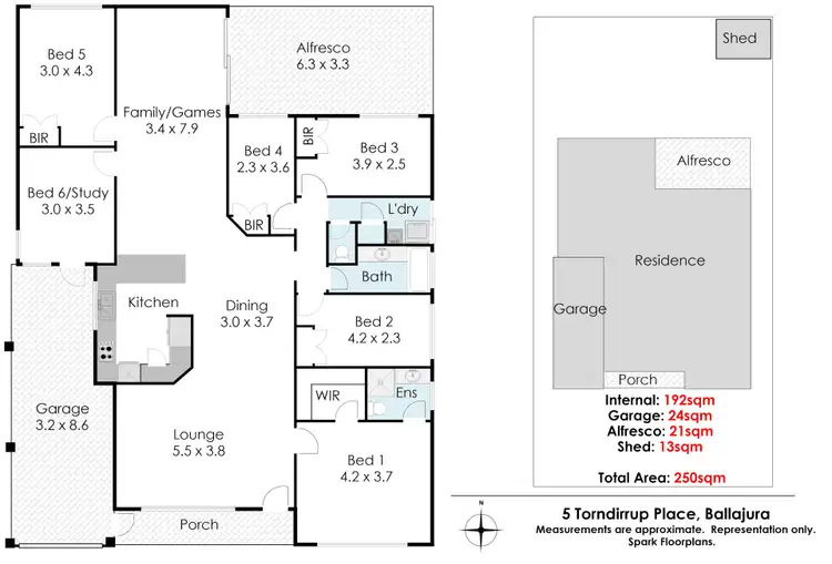 Floorplan of Homely house listing, 5 Torndirrup Place, Ballajura WA 6066