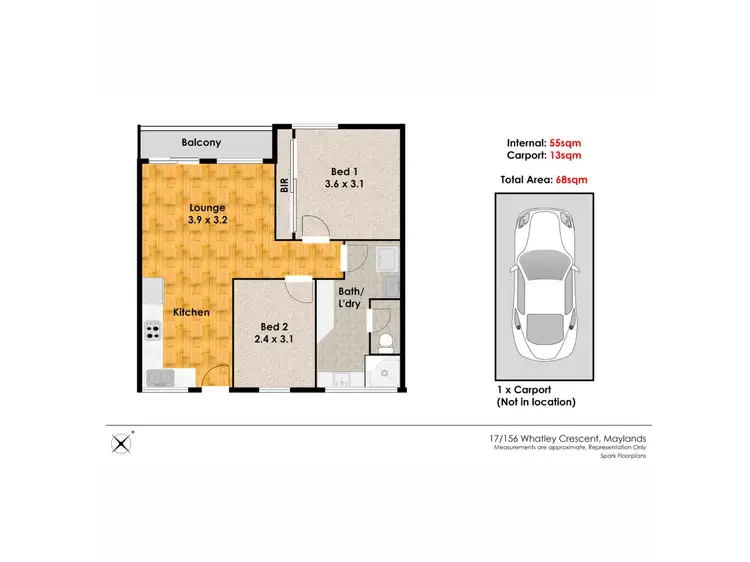 Floorplan of Homely unit listing, 17/156 Whatley Crescent, Maylands WA 6051
