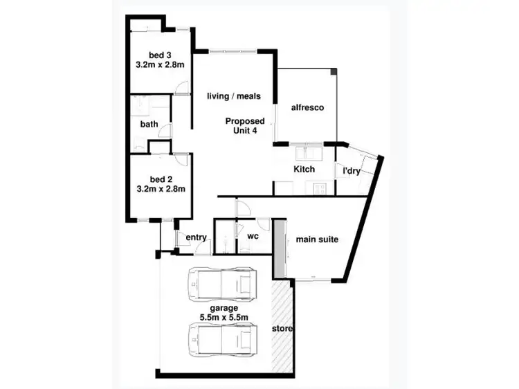 Floorplan of Homely villa listing, 4/40 Tetworth Crescent, Nollamara WA 6061