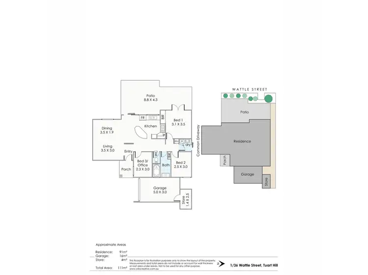 Floorplan of Homely unit listing, 1/36 Wattle Street, Tuart Hill WA 6060