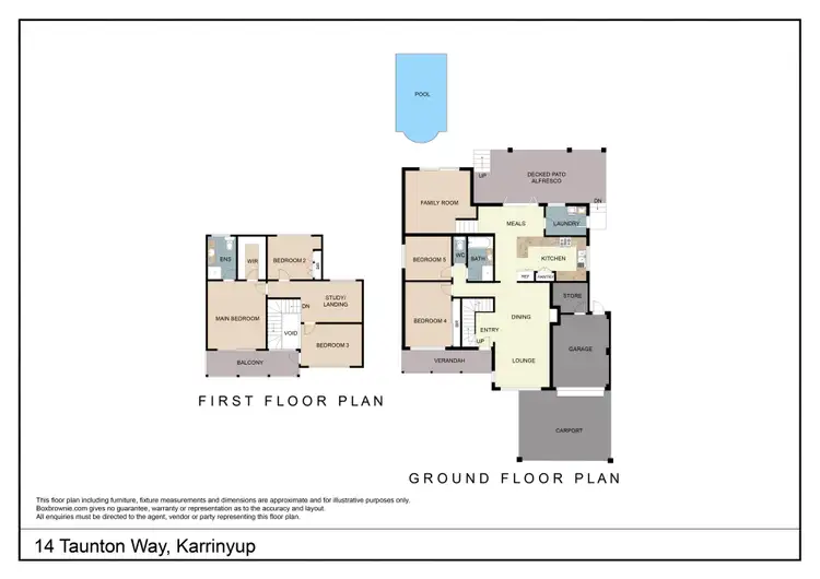 Floorplan of Homely house listing, 14 Taunton Way, Karrinyup WA 6018