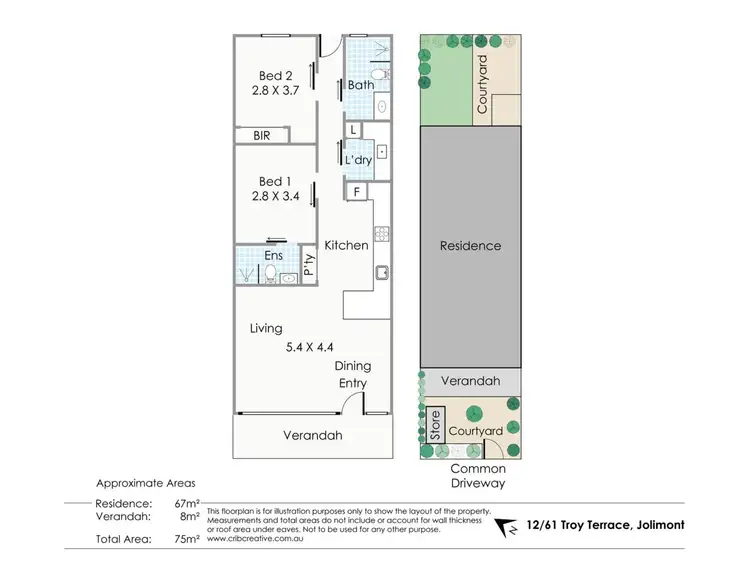 Floorplan of Homely villa listing, 12/61 Troy Terrace, Jolimont WA 6014