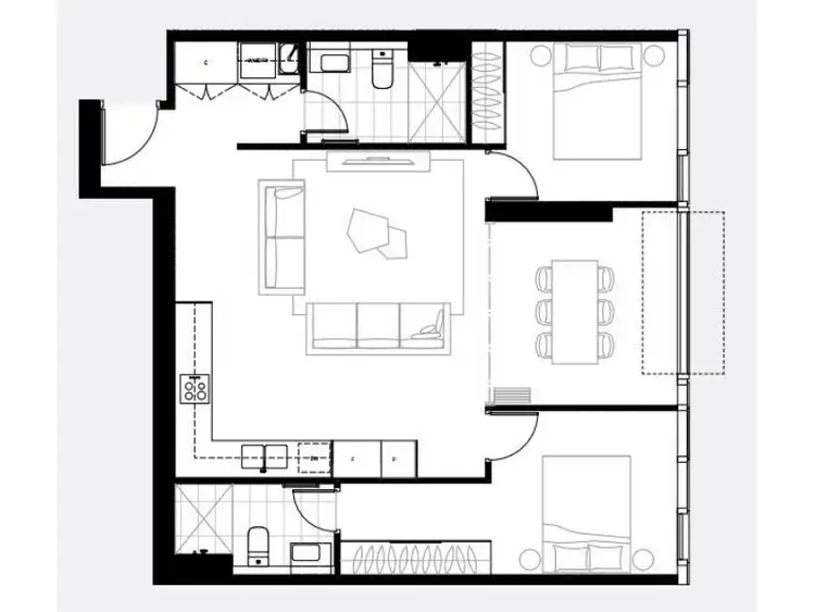 Floorplan of Homely apartment listing, 2001/600 Wellington Street, Perth WA 6000