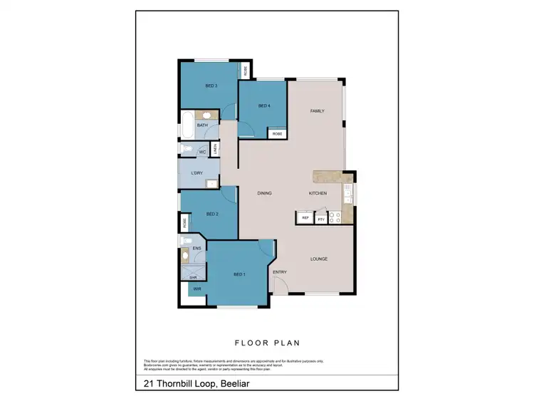 Floorplan of Homely house listing, 21 Thornbill Loop, Beeliar WA 6164