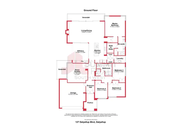 Floorplan of Homely house listing, 127 Dalyellup Boulevard, Dalyellup WA 6230