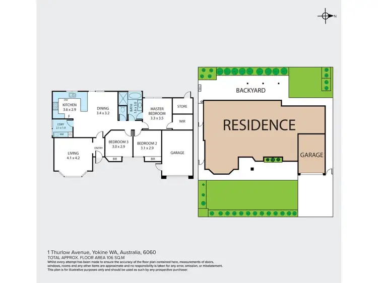 Floorplan of Homely house listing, 1 Thurlow Avenue, Yokine WA 6060