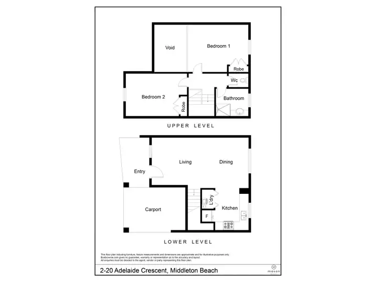 Floorplan of Homely townhouse listing, 2/20 Adelaide Crescent, Middleton Beach WA 6330