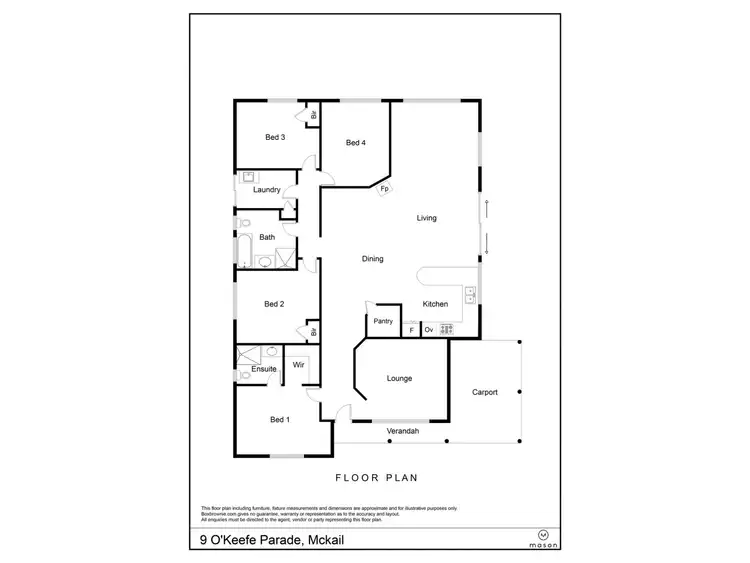 Floorplan of Homely house listing, 9 O'Keefe Parade, Mckail WA 6330