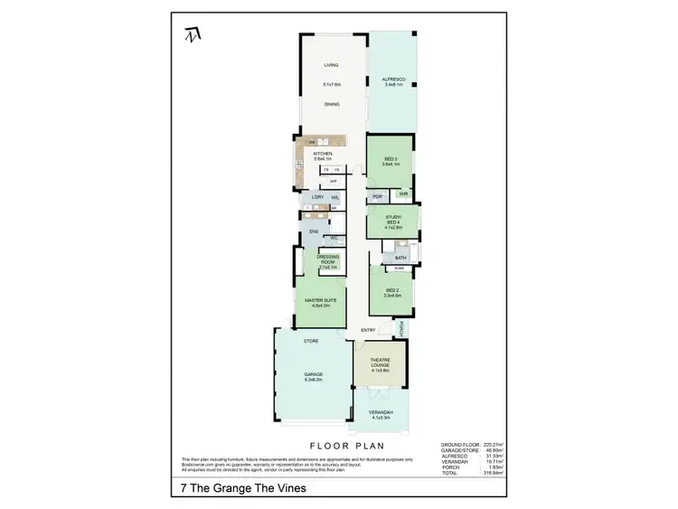 Floorplan of Homely house listing, 7 The Grange, The Vines WA 6069