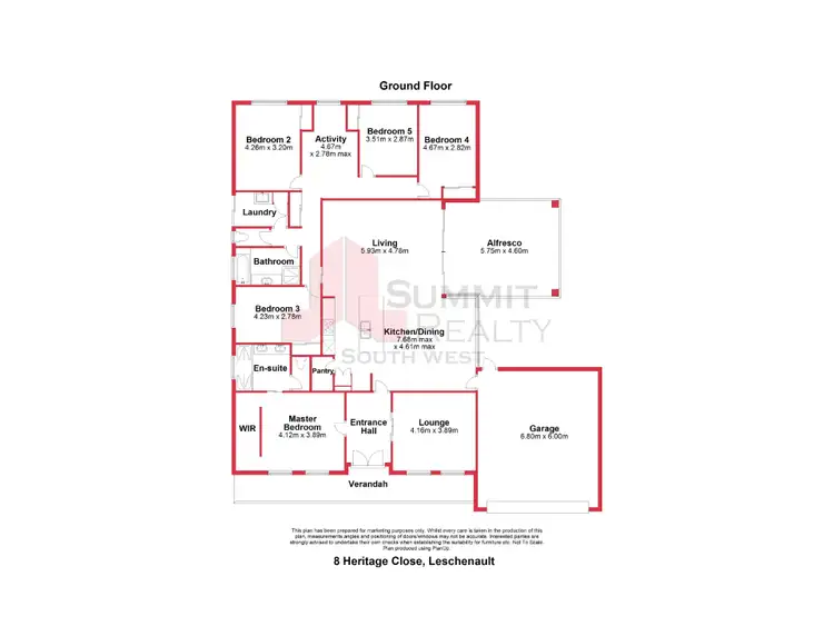 Floorplan of Homely house listing, 8 Heritage Close, Leschenault WA 6233