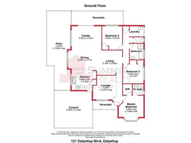Floorplan of Homely house listing, 121 Dalyellup Boulevard, Dalyellup WA 6230