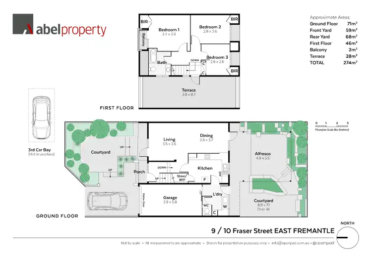 Floorplan of Homely townhouse listing, 9/10 Fraser Street, East Fremantle WA 6158