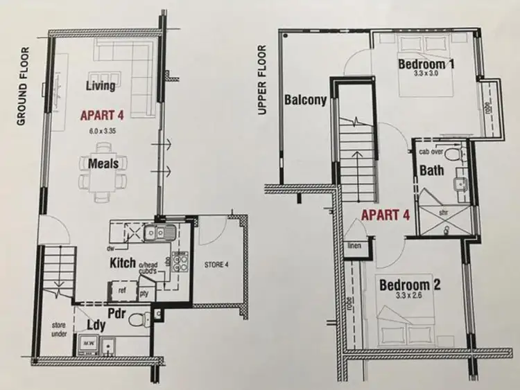 Floorplan of Homely apartment listing, 4/52 Milton Street, Mount Hawthorn WA 6016