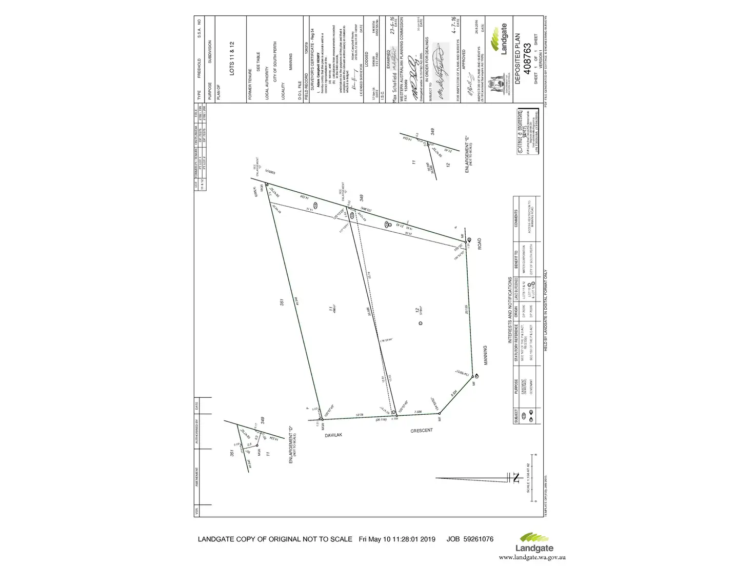 Floorplan of Homely land listing, 32 Davilak  Crescent, Manning WA 6152