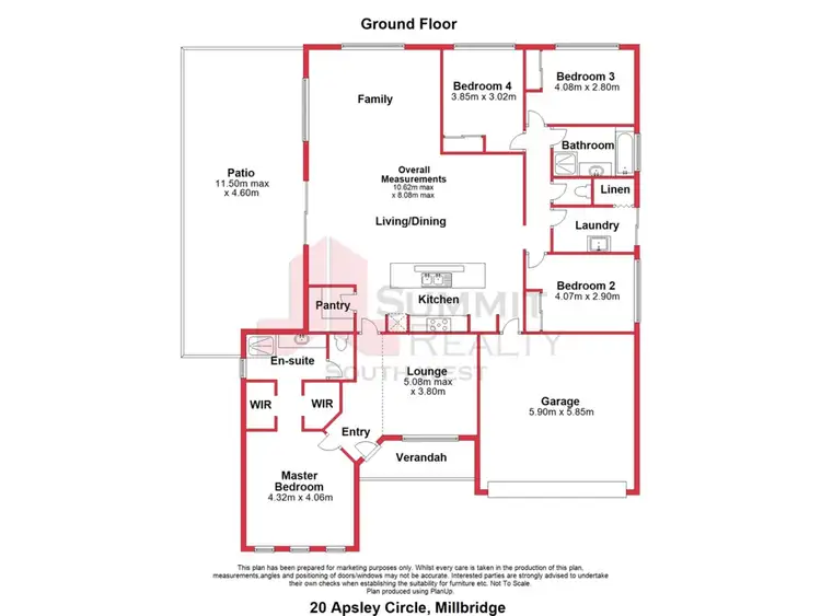 Floorplan of Homely house listing, 20 Apsley Circle, Millbridge WA 6232