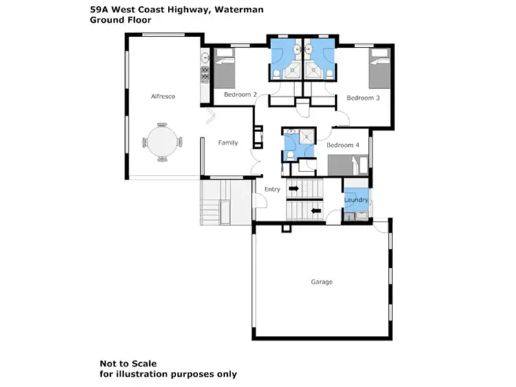 Floorplan of Homely house listing, 59A West Coast Drive, Watermans Bay WA 6020