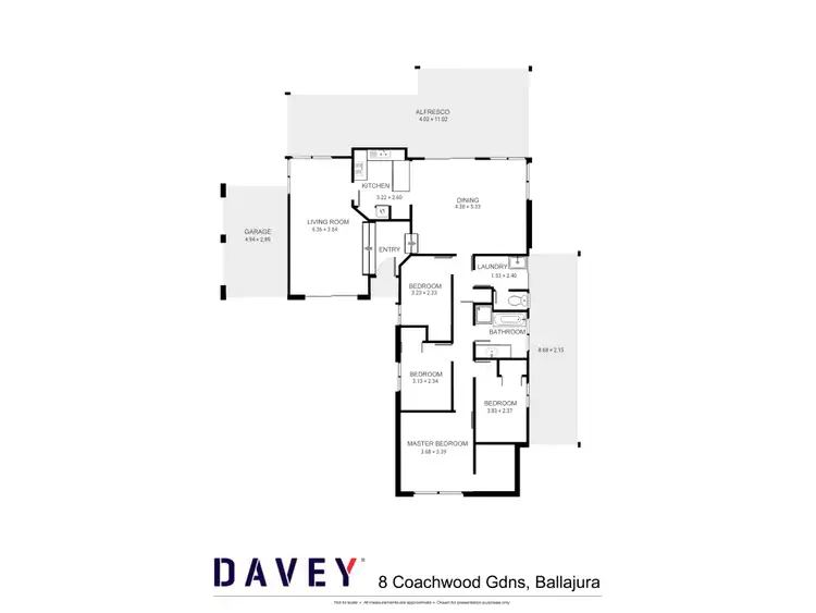 Floorplan of Homely house listing, 8 Coachwood Gardens, Ballajura WA 6066