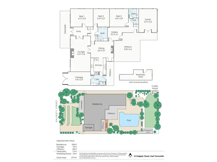 Floorplan of Homely house listing, 12 Dalgety Street, East Fremantle WA 6158