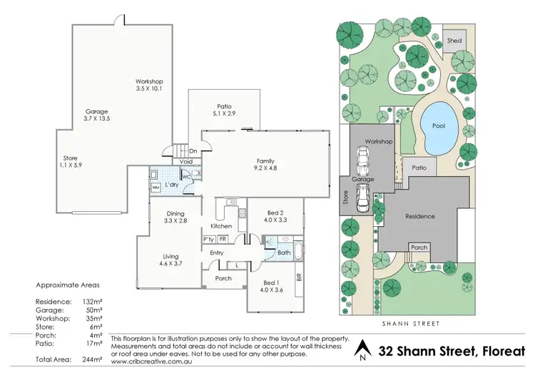 Floorplan of Homely house listing, 32 Shann Street, Floreat WA 6014