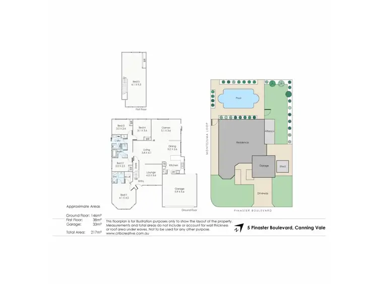 Floorplan of Homely house listing, 5 Pinaster Boulevard, Canning Vale WA 6155