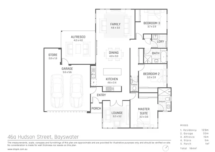 Floorplan of Homely house listing, 46A Hudson Street, Bayswater WA 6053
