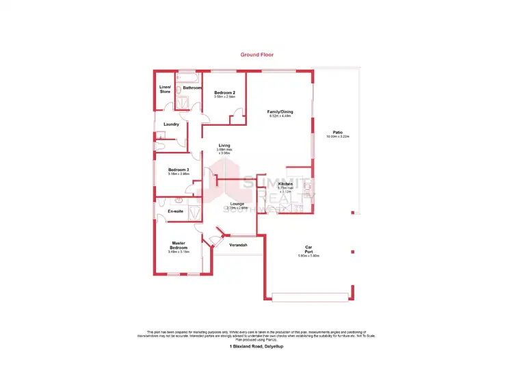 Floorplan of Homely house listing, 1 Blaxland Road, Dalyellup WA 6230