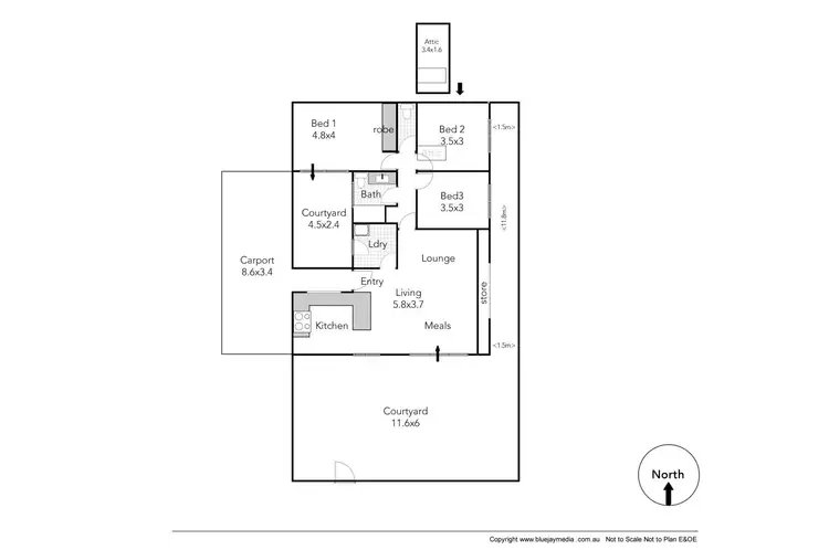 Floorplan of Homely villa listing, 1/7A Dover Court, Mosman Park WA 6012