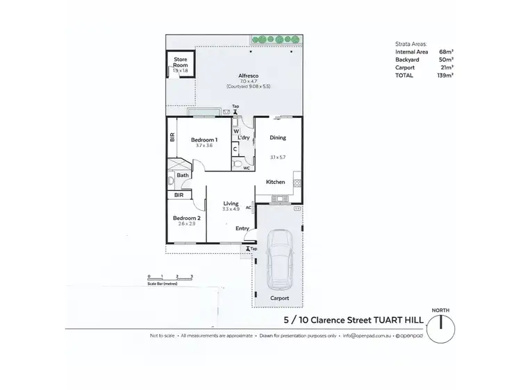 Floorplan of Homely villa listing, 5/10 Clarence Street, Tuart Hill WA 6060