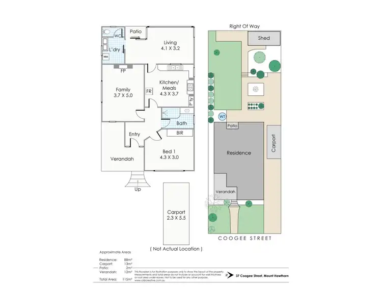 Floorplan of Homely house listing, 37 Coogee Street, Mount Hawthorn WA 6016