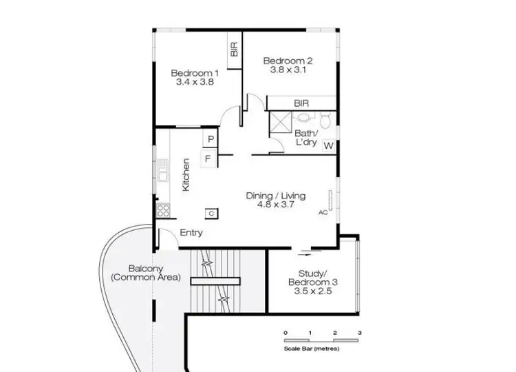 Floorplan of Homely apartment listing, 9/451 Stirling Highway, Cottesloe WA 6011