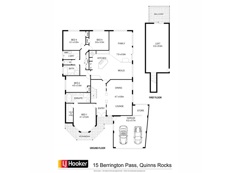 Floorplan of Homely house listing, 15 Berrington Pass, Quinns Rocks WA 6030