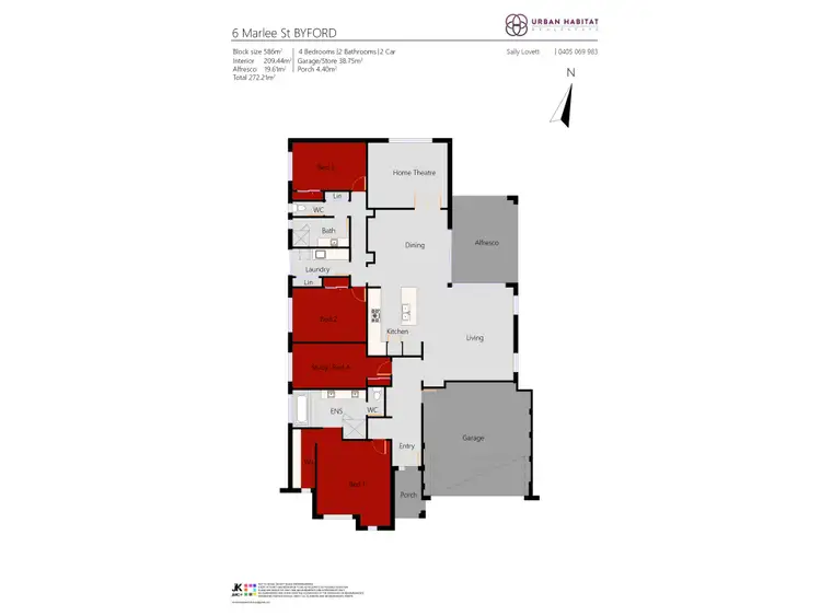 Floorplan of Homely house listing, 6 Marlee Street, Byford WA 6122