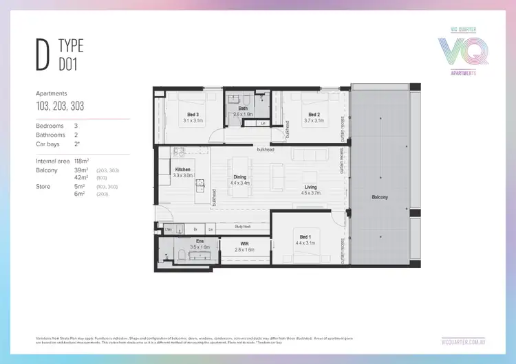 Floorplan of Homely apartment listing, 203/660 Albany Highway, Victoria Park WA 6100