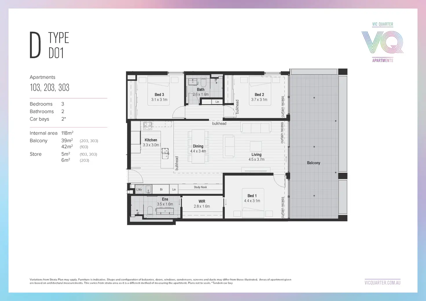 Floorplan of Homely apartment listing, 203/660 Albany Highway, Victoria Park WA 6100