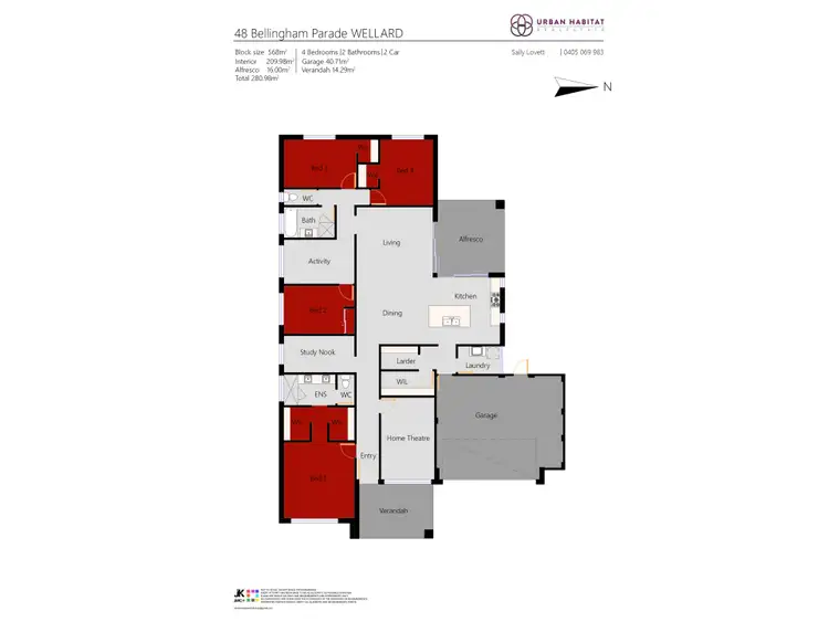 Floorplan of Homely house listing, 48 Bellingham Parade, Wellard WA 6170