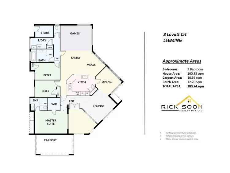 Floorplan of Homely house listing, 8 Lovatt Court, Leeming WA 6149