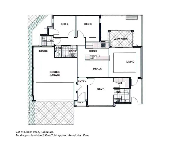 Floorplan of Homely villa listing, 24A St Albans Road, Nollamara WA 6061