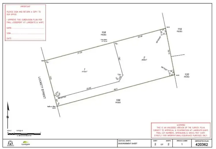 Floorplan of Homely land listing, Lot 2, 20 Lockett Street, Coolbellup WA 6163