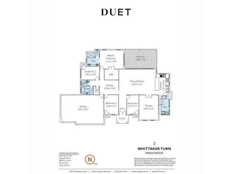 Floorplan of Homely house listing, 3 Whittaker Turn, Piara Waters WA 6112
