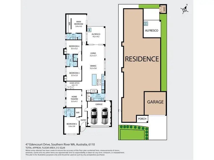 Floorplan of Homely house listing, 47 Edencourt Drive, Southern River WA 6110