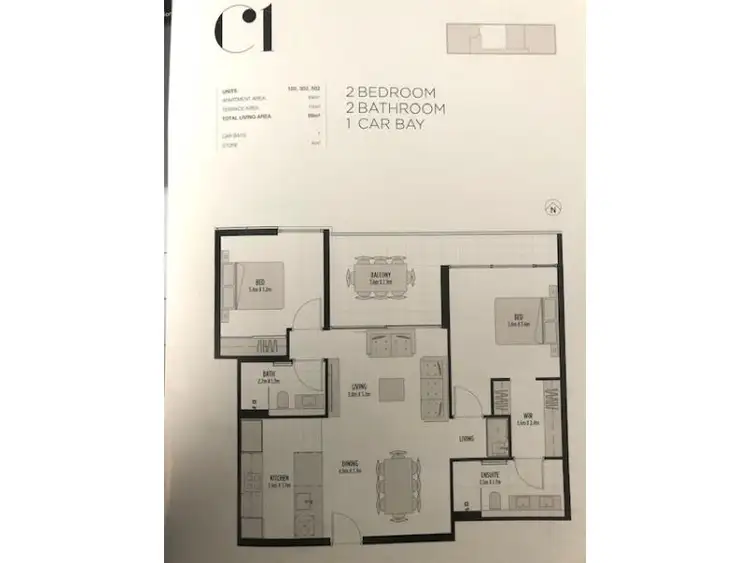 Floorplan of Homely apartment listing, 502/36 Edgecumbe Street, Como WA 6152